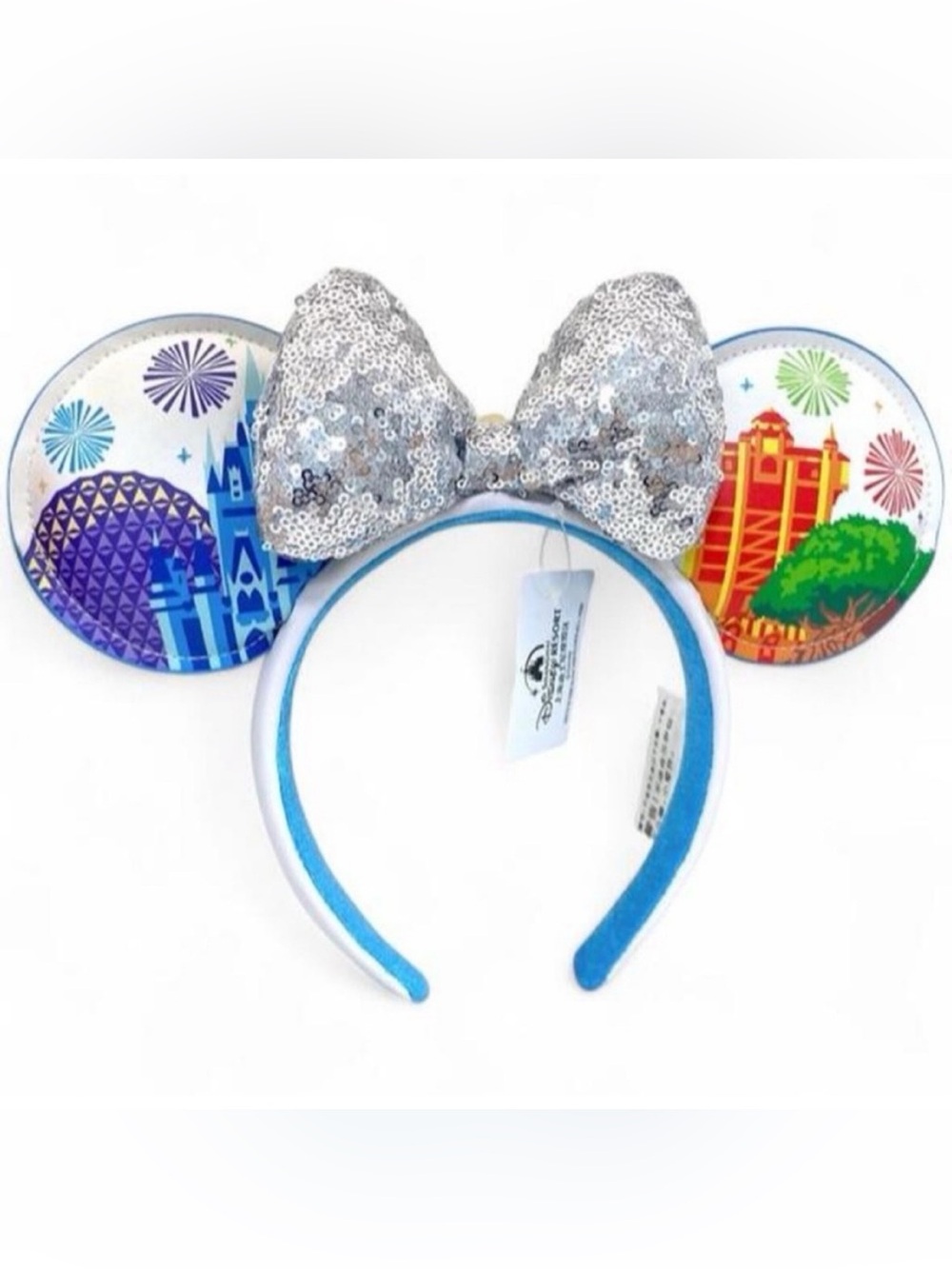 NWT DISNEY PARKS Walt Disney World Park Icons Bow Mickey Minnie Ears Headband
